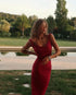 Sleeveless Evening Dress with Big Bow Backless for Gala and Wedding Guest